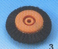 Szczotka protetyczna (nr. kat.06150-3) na plastiku śr.65mm twarda, trójwarstwowa