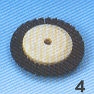 Szczotka protetyczna (nr. kat.06150-4) na plastiku śr.50mm twarda, jednowarstwowa