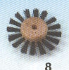 Szczotka protetyczna (nr. kat.06150-8) na drewnie śr.50mm jednowarstwowa, twarda